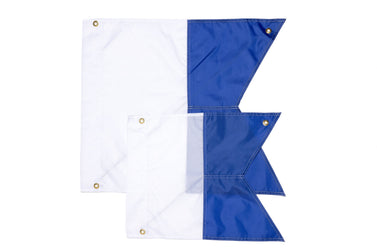 Blue & White Alpha Flag, Nylon