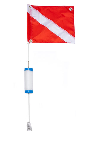 Standard Foam Float/Flag Combo & 14" x 18" Nylon Flag with Wire Stiffener, 2pc.