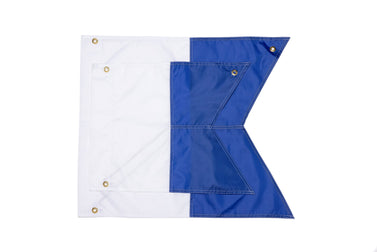 Blue & White Alpha Flag, Nylon