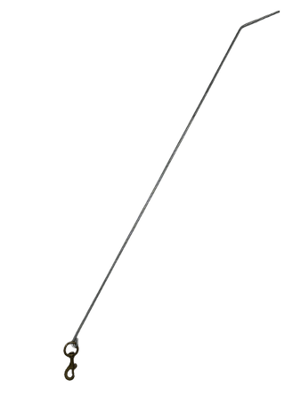 Tickle Stick, Economy 40" Glavanized metal with brass clip